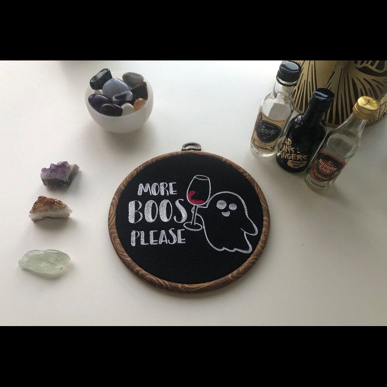 More Boos Please Embroidery