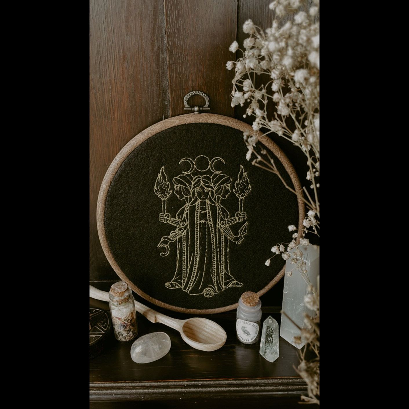 Hecate Embroidery Hoop