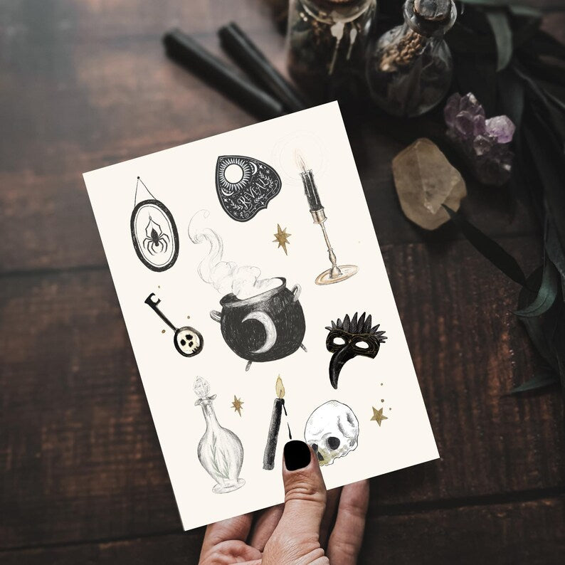 Witchy Objects A5 Print