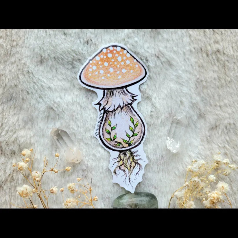 Peach Mushroom - Vinyl Sticker