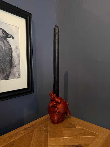 Anatomical Heart LED Taper Candle Holder