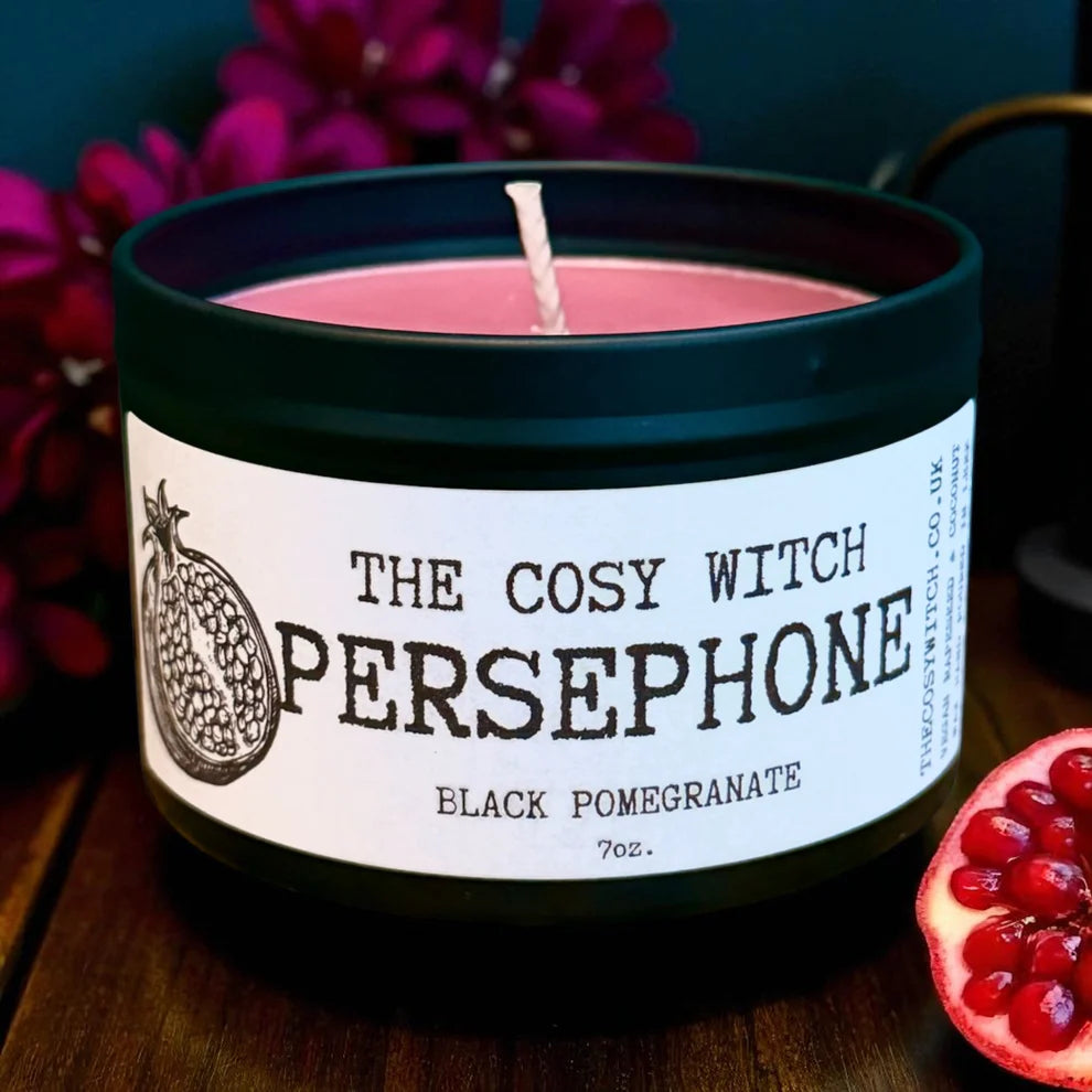 Persephone - Goddess Candle - Black Pomegranate