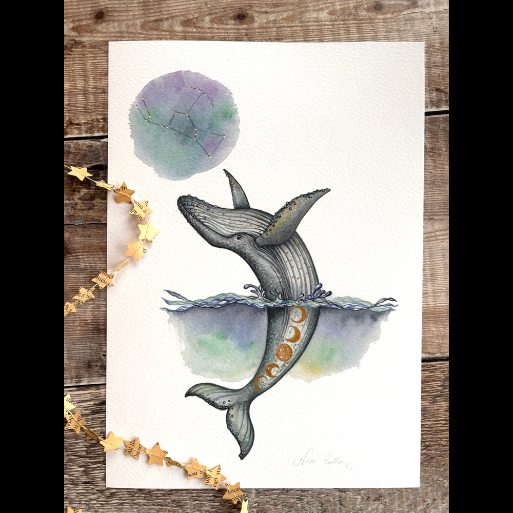 Orion Constellation Humpback Whale Print