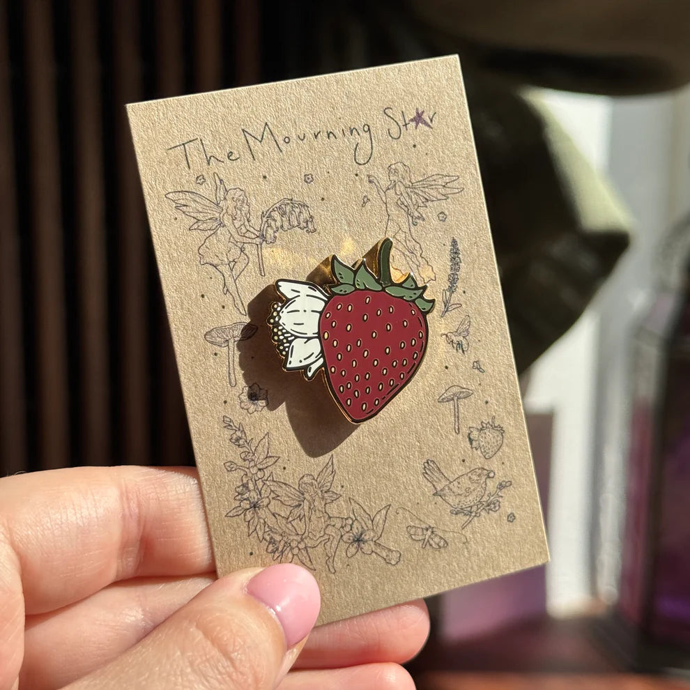 Blooming Strawberry Enamel Pin