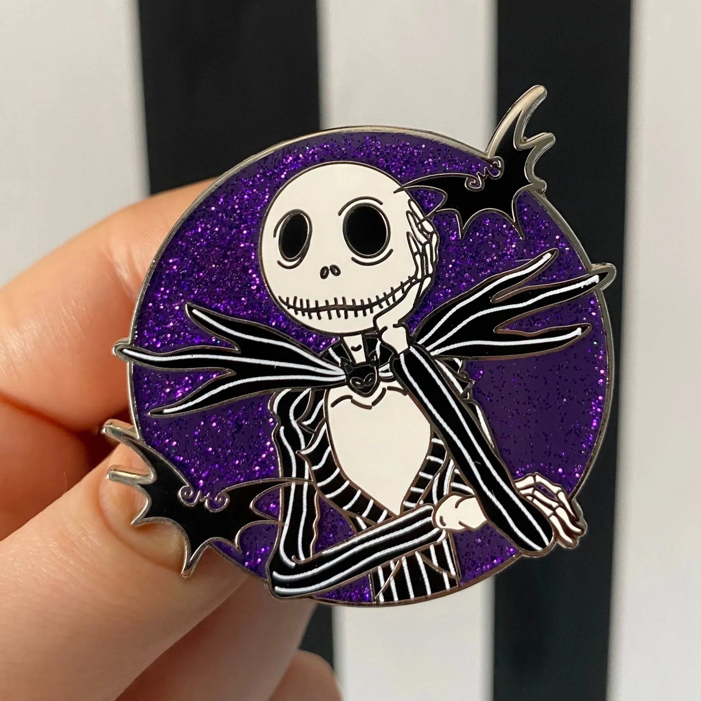 Pumpkin King Hard Enamel Glitter Pin