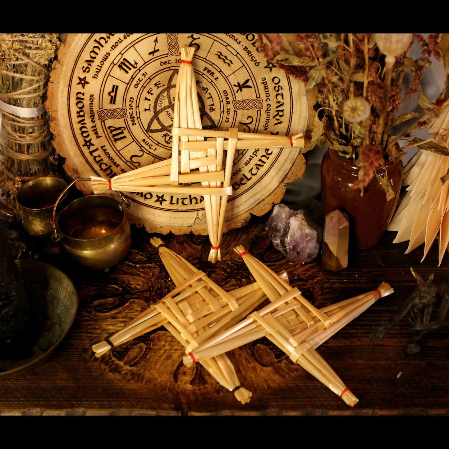 Handmade Brigid's Cross, Irish Home Protection, Imbolc Goddess
