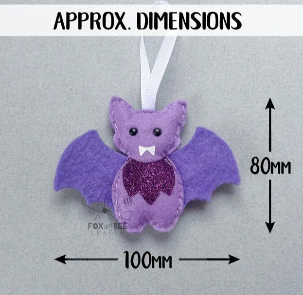 Pastel Purple Bat - Felt Decoration