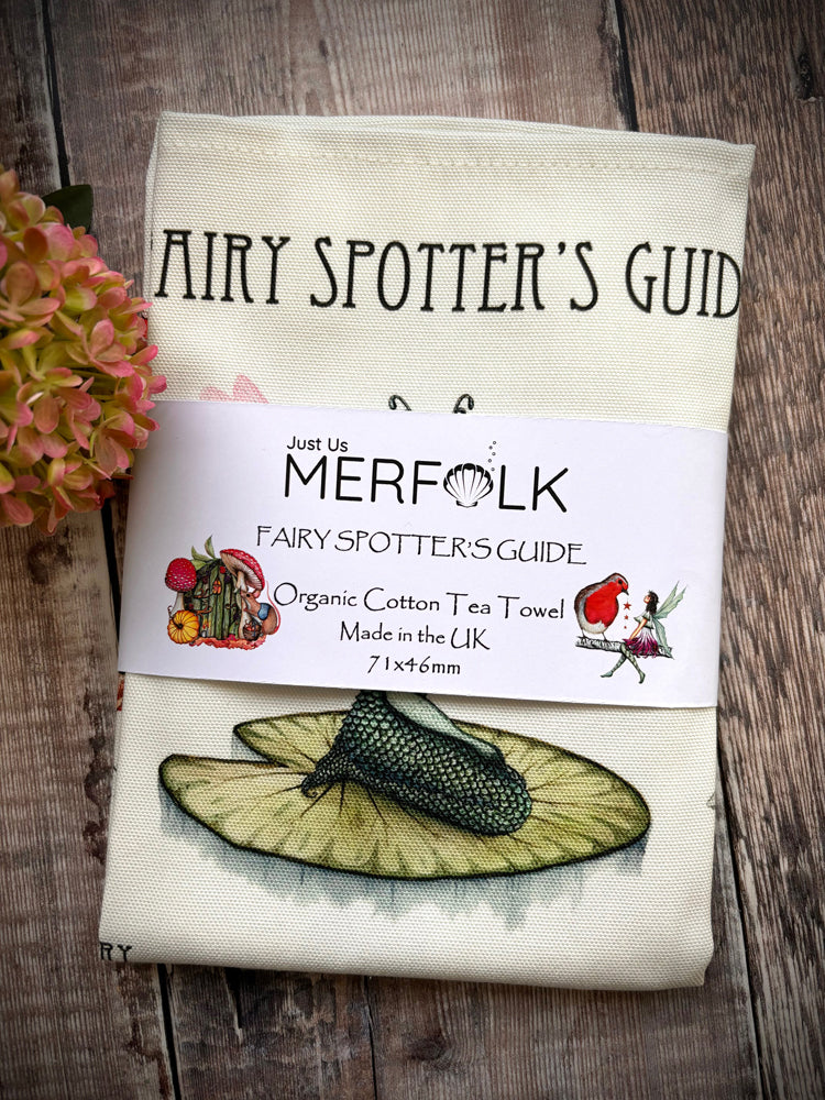 Organic Cotton Fairy Spotter Tea Towel