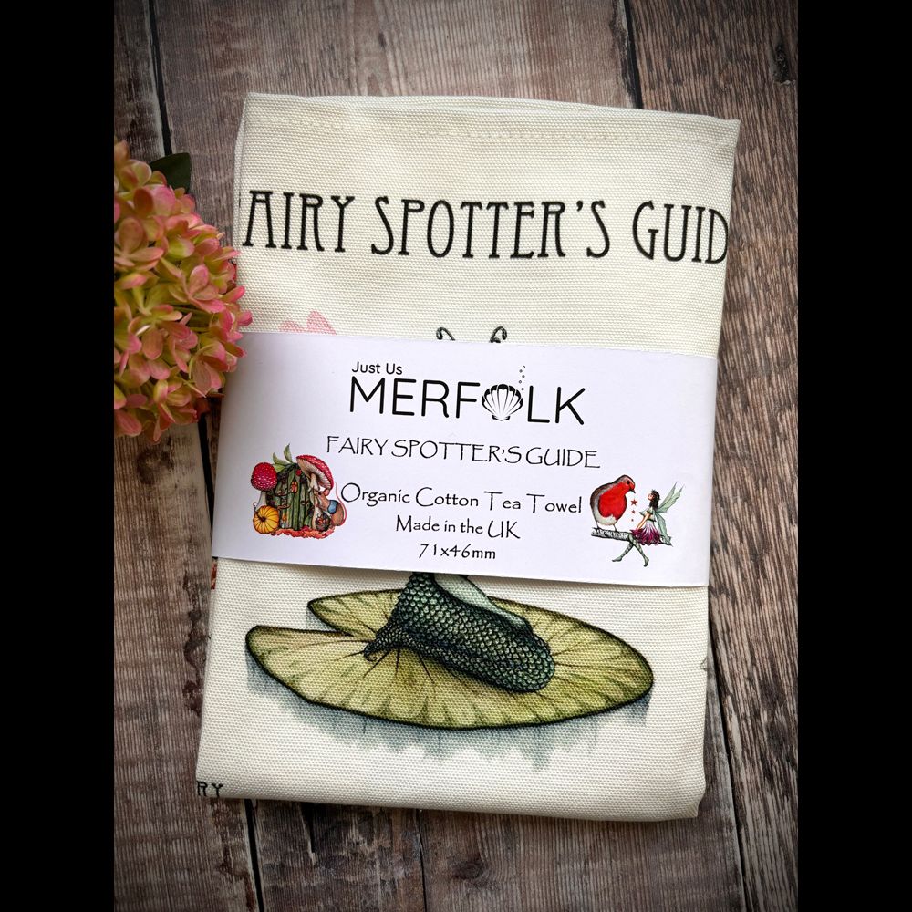 Organic Cotton Fairy Spotter Tea Towel
