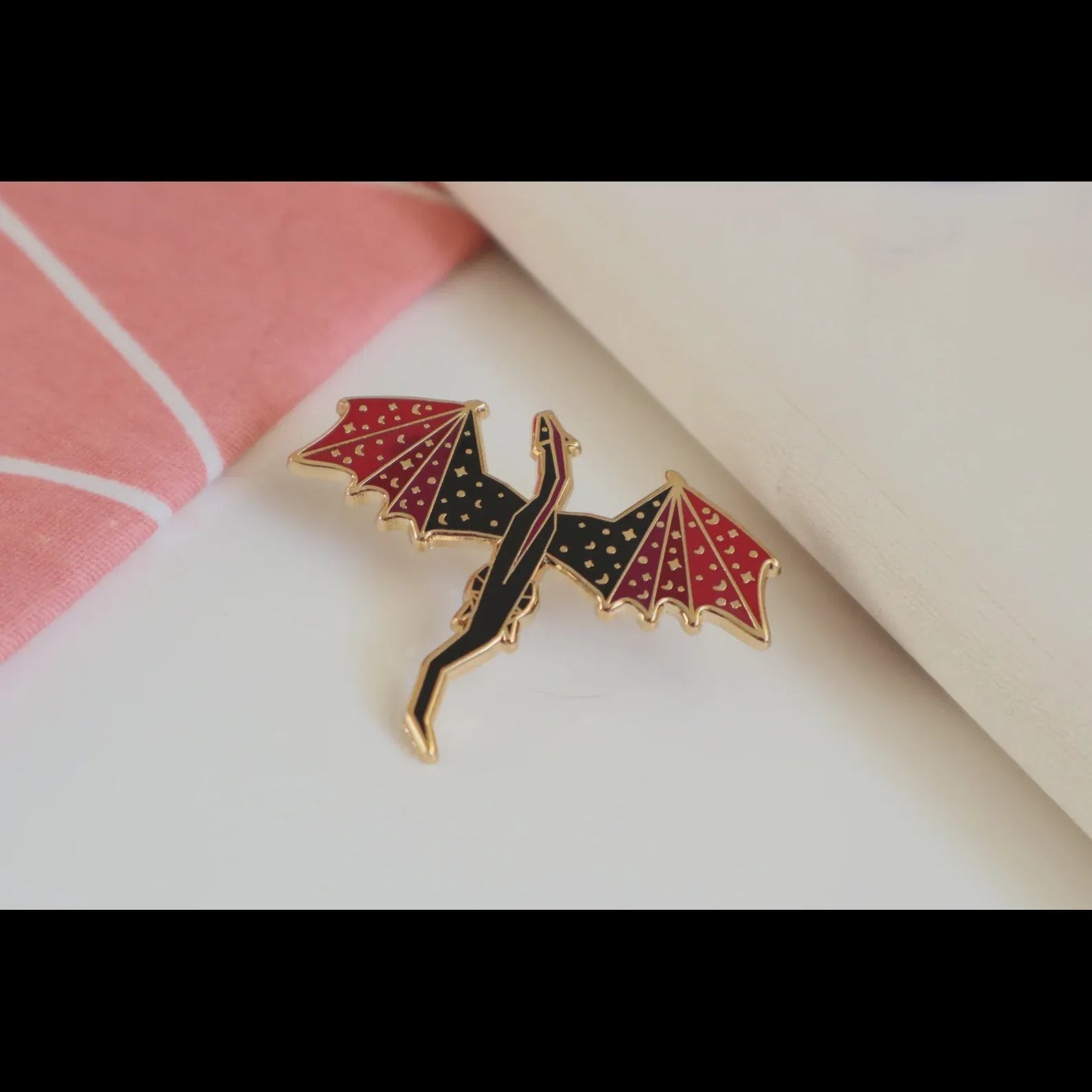 Red Dragon Enamel Pin Badge