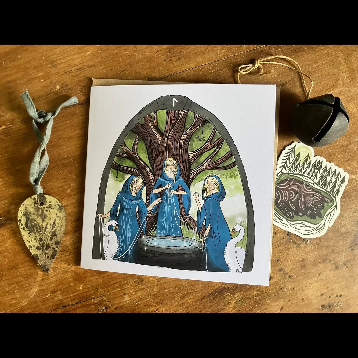 The Norns Viking Norse Greetings Card