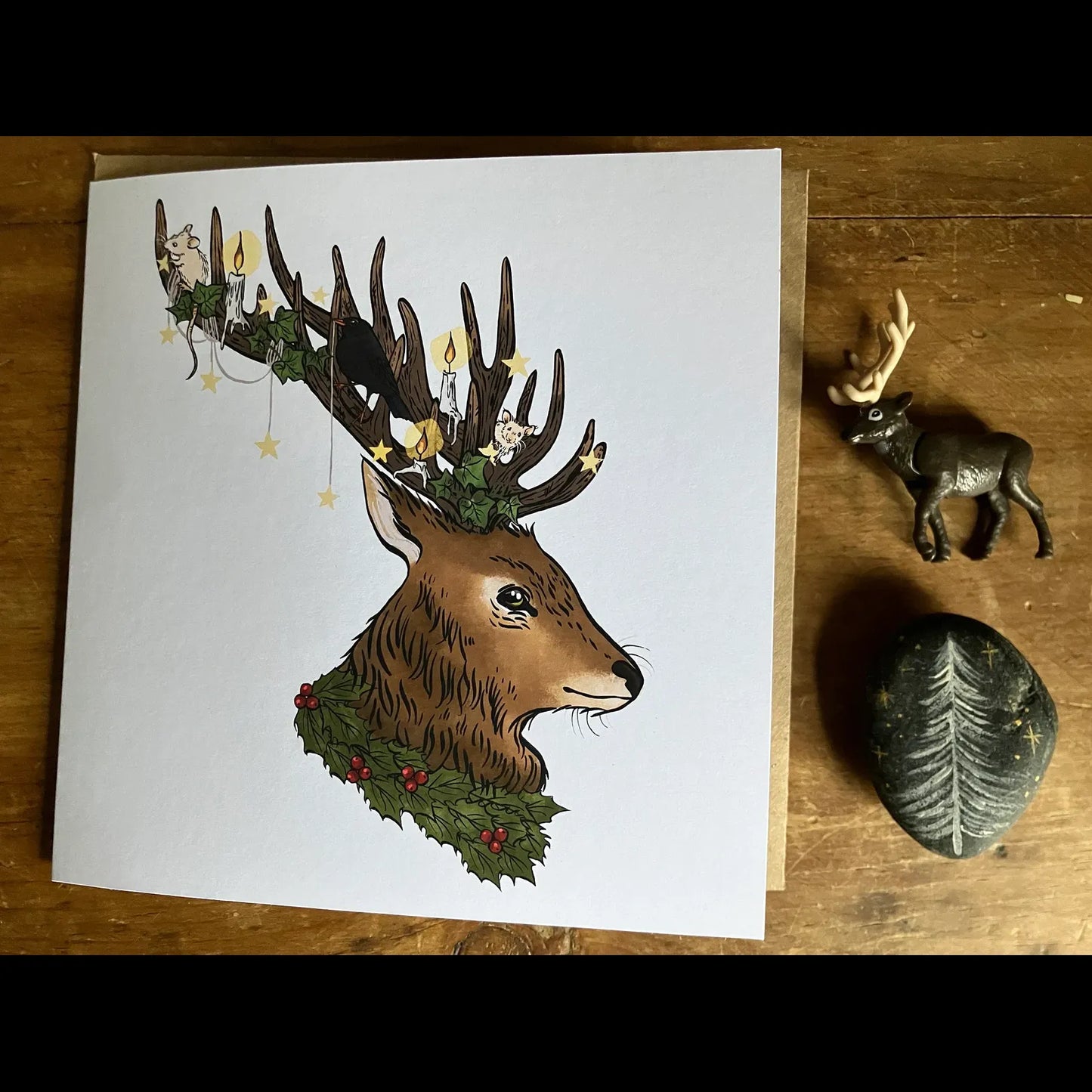 Yule Stag Winter Solstice / Yule Card