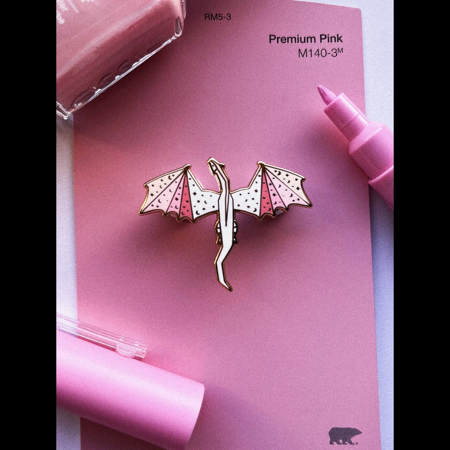Pink Dragon Enamel Pin