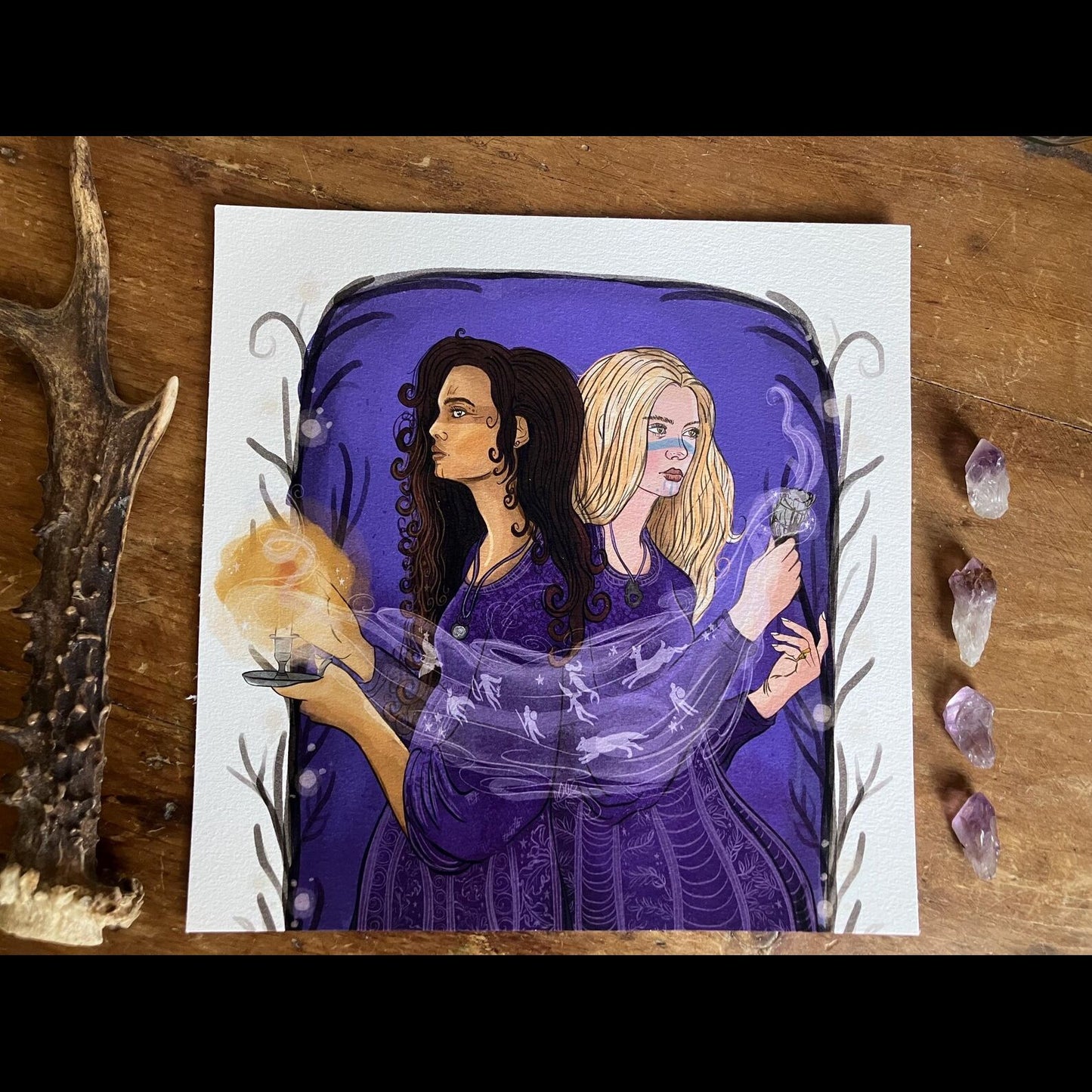 Smudge Sisters Art Print