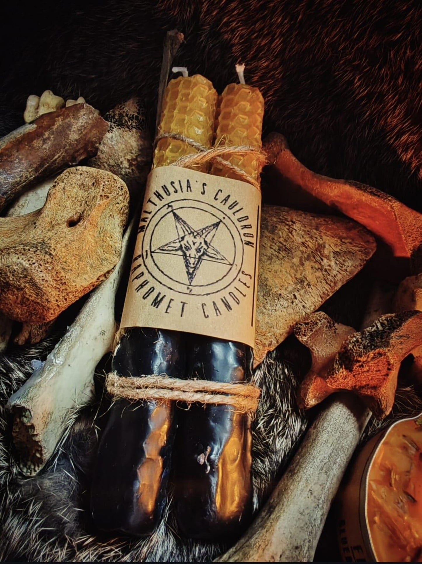 Baphomet Herbal Candle Pair – 13cm