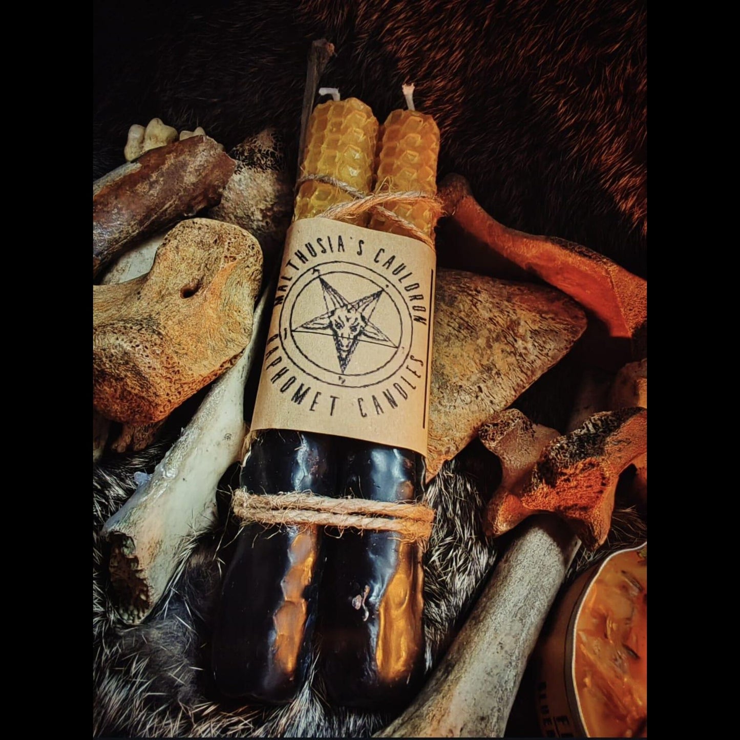 Baphomet Herbal Candle Pair – 13cm