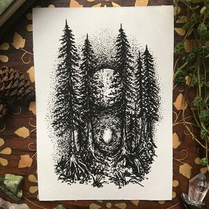 Will-o'-The Wisp Forest - A7 Print