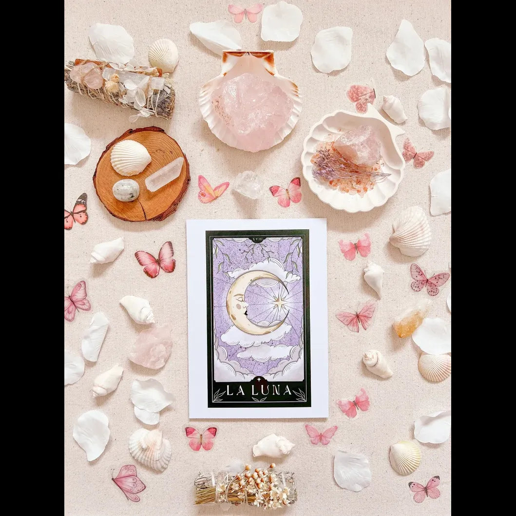 The Moon Tarot Card - A4 Print