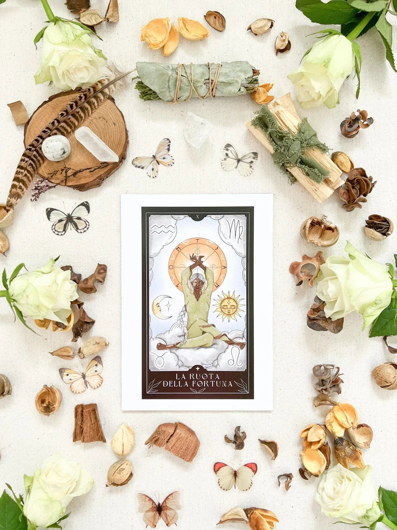 Wheel Of Fortune Tarot Card - A4 Print