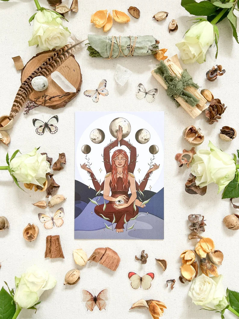 Moon Goddess Art - A4 Print