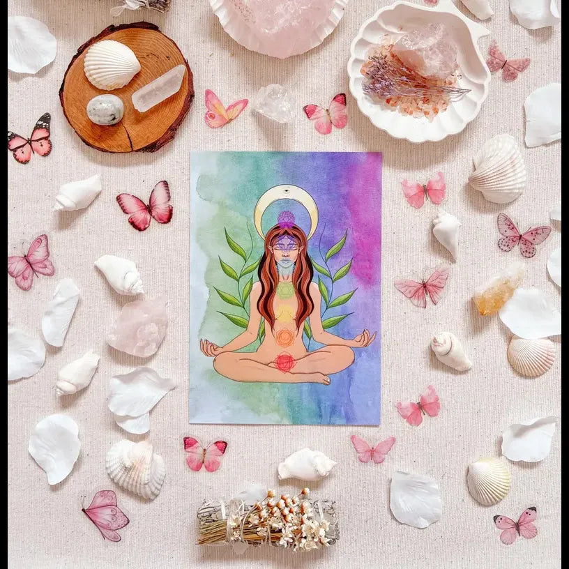 Chakra Balance Goddess Art - A4 Print