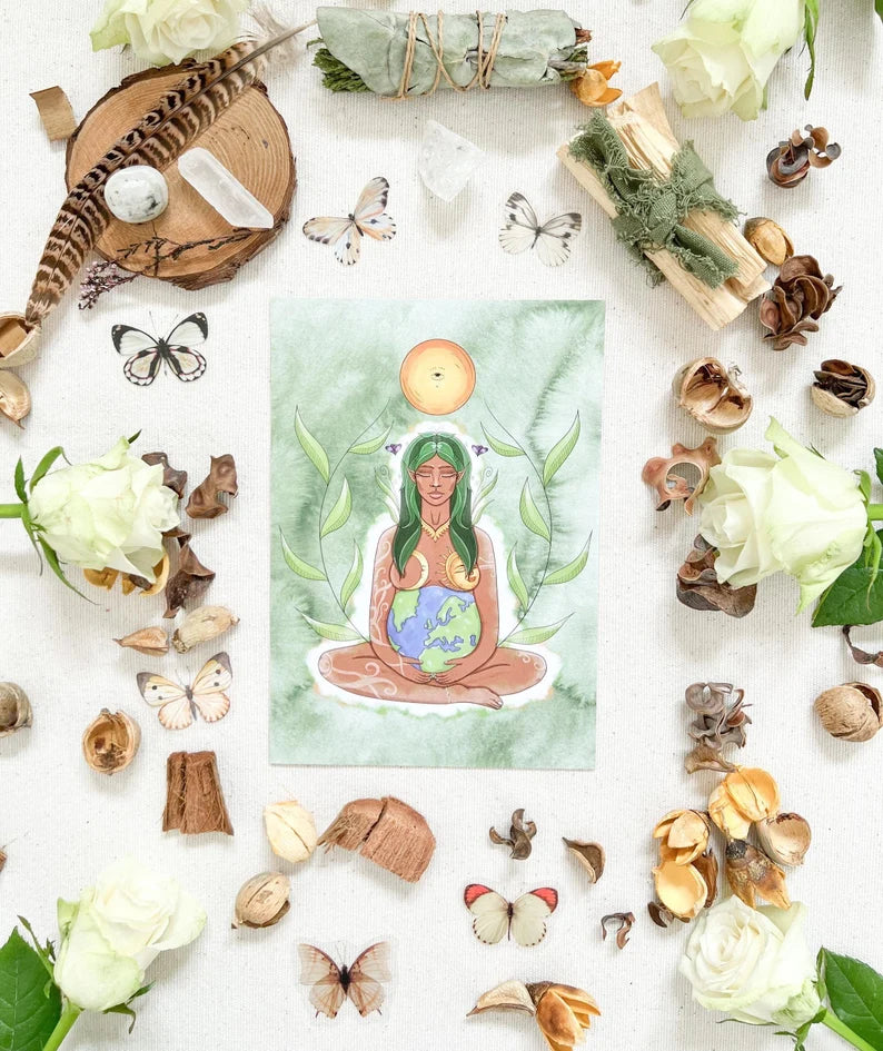 Gaia Mother Earth - A4 Print