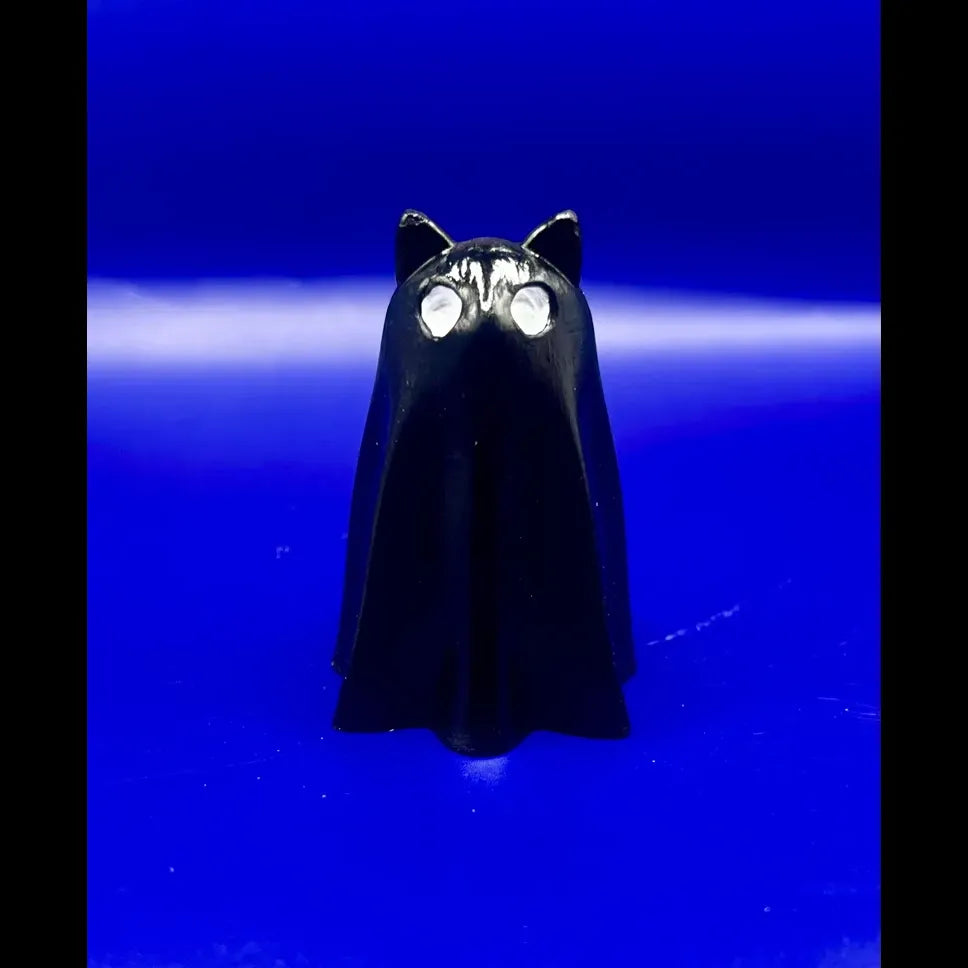 Handmade Cat Ghost Figurine