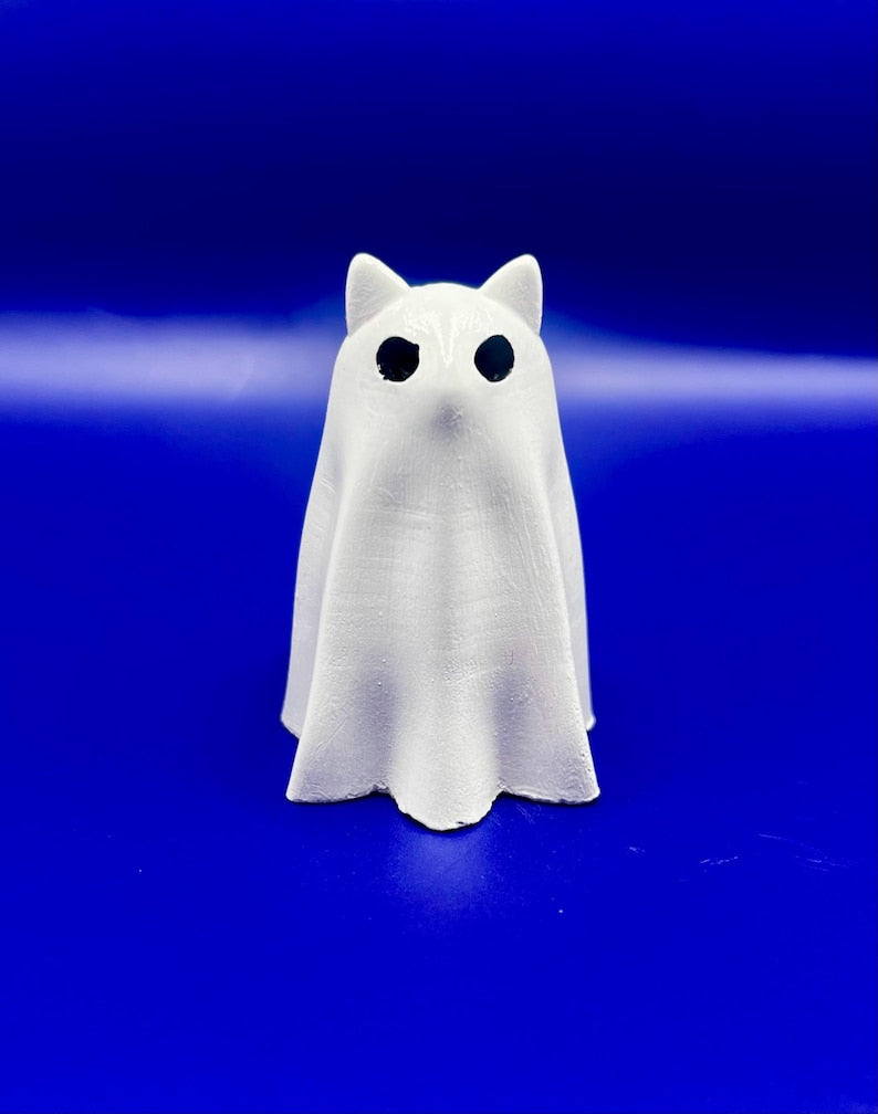 Handmade Cat Ghost Figurine