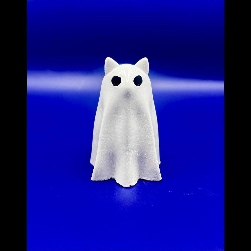 Handmade Cat Ghost Figurine