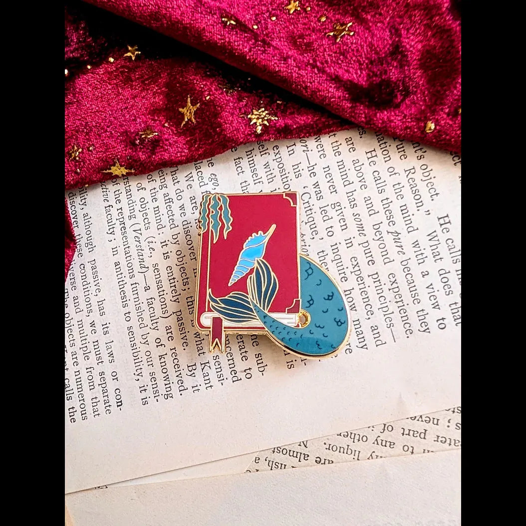 Mermaid Book Enamel Pin