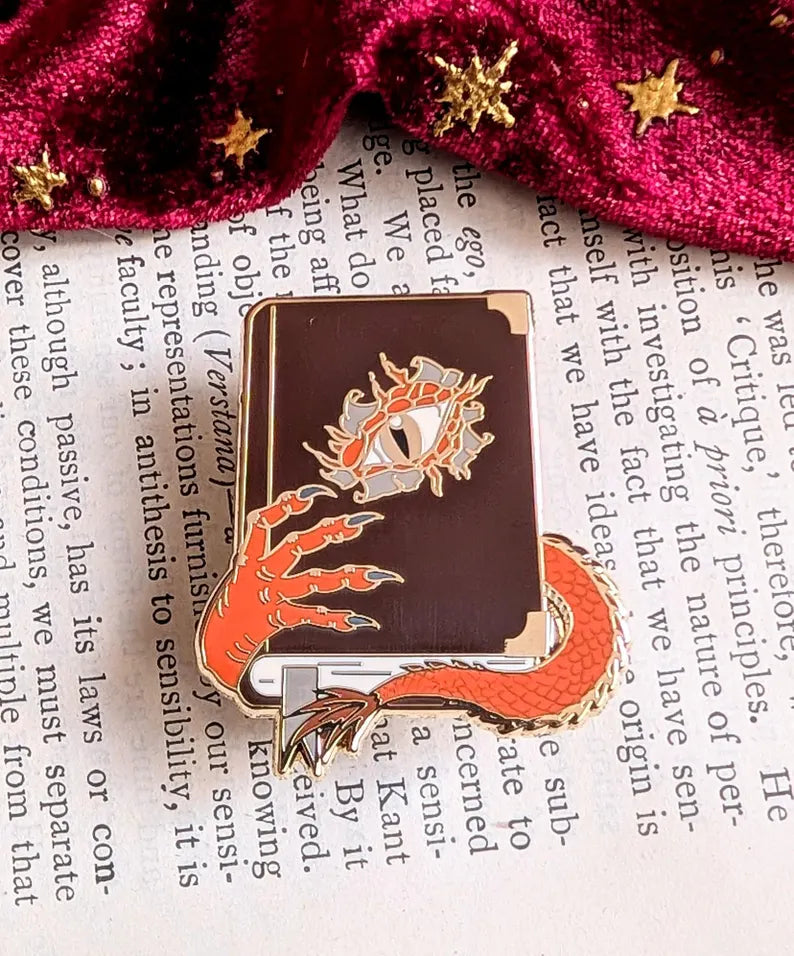 Dragon Book Enamel Pin Badge