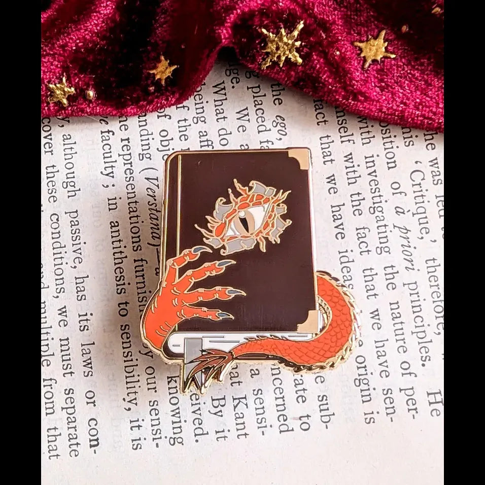 Dragon Book Enamel Pin Badge