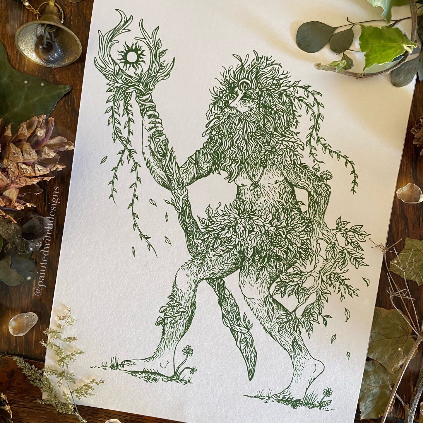 The Green Man Illustration Art Print