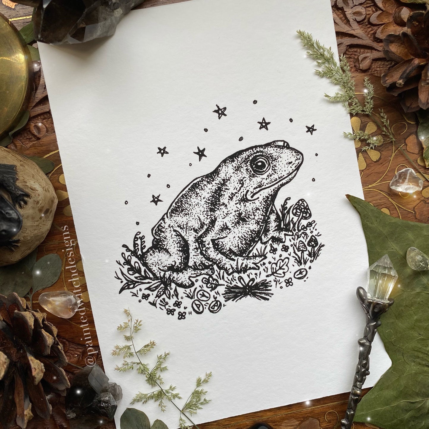 Toad Familiar / Witch’s Familiar Art Print