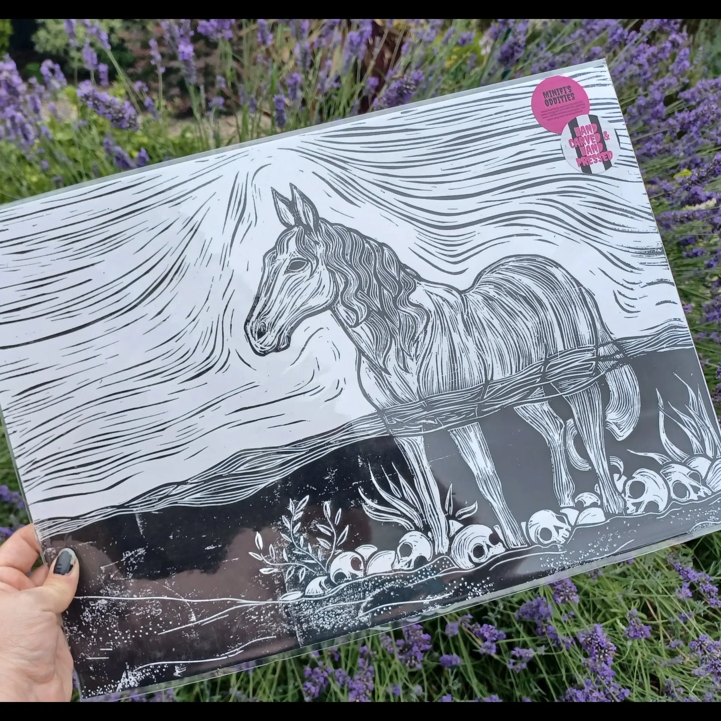 A3 Kelpie Lino Print