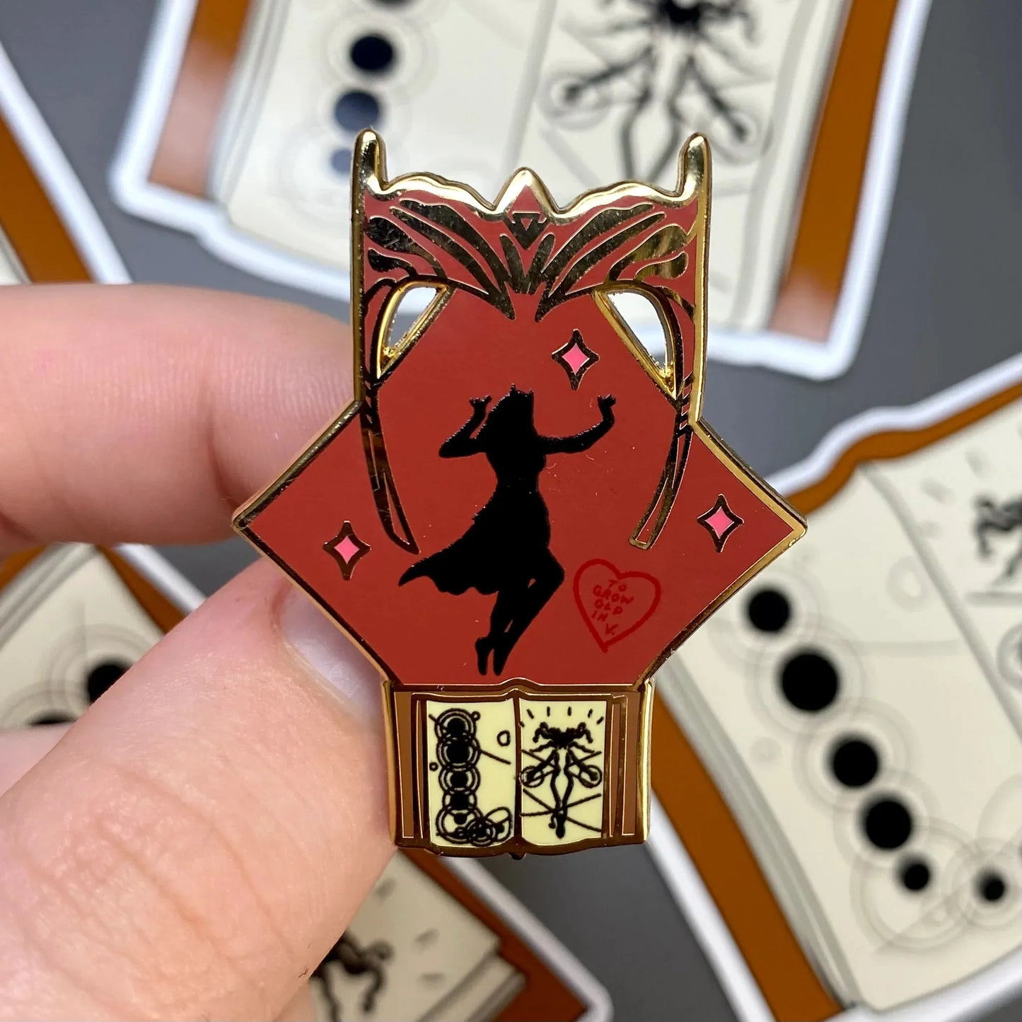 Red Witch Villain Hard Enamel Pin