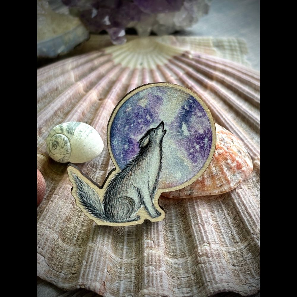 Wolf Moon Pin Badge