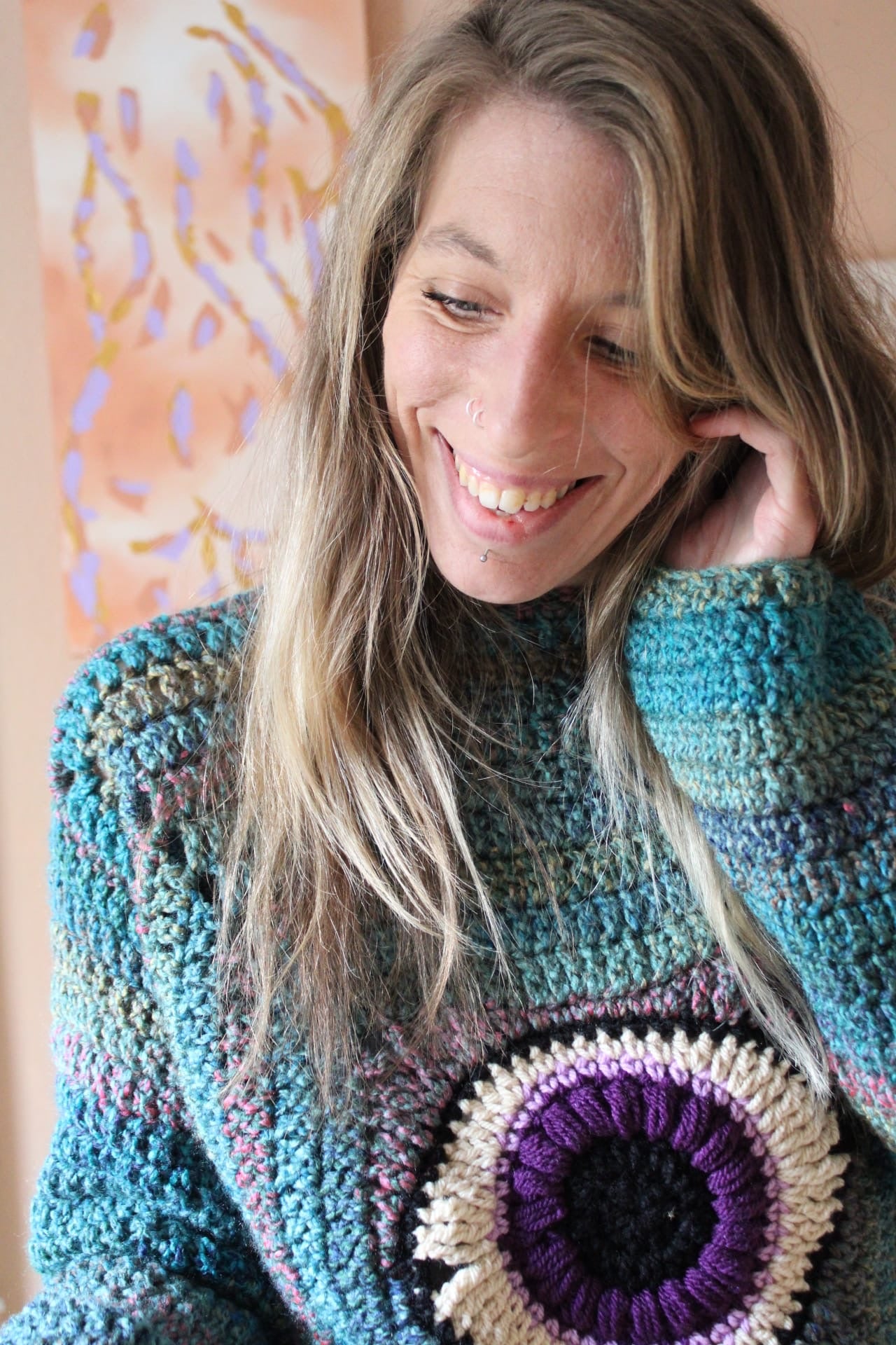 Evil Eye Protection Crochet Jumper