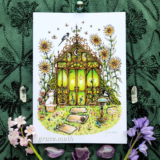 Witchy Greenhouse - A5 Art Print