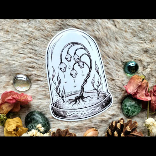 Bell Jar Ghost Plant - Vinyl Sticker
