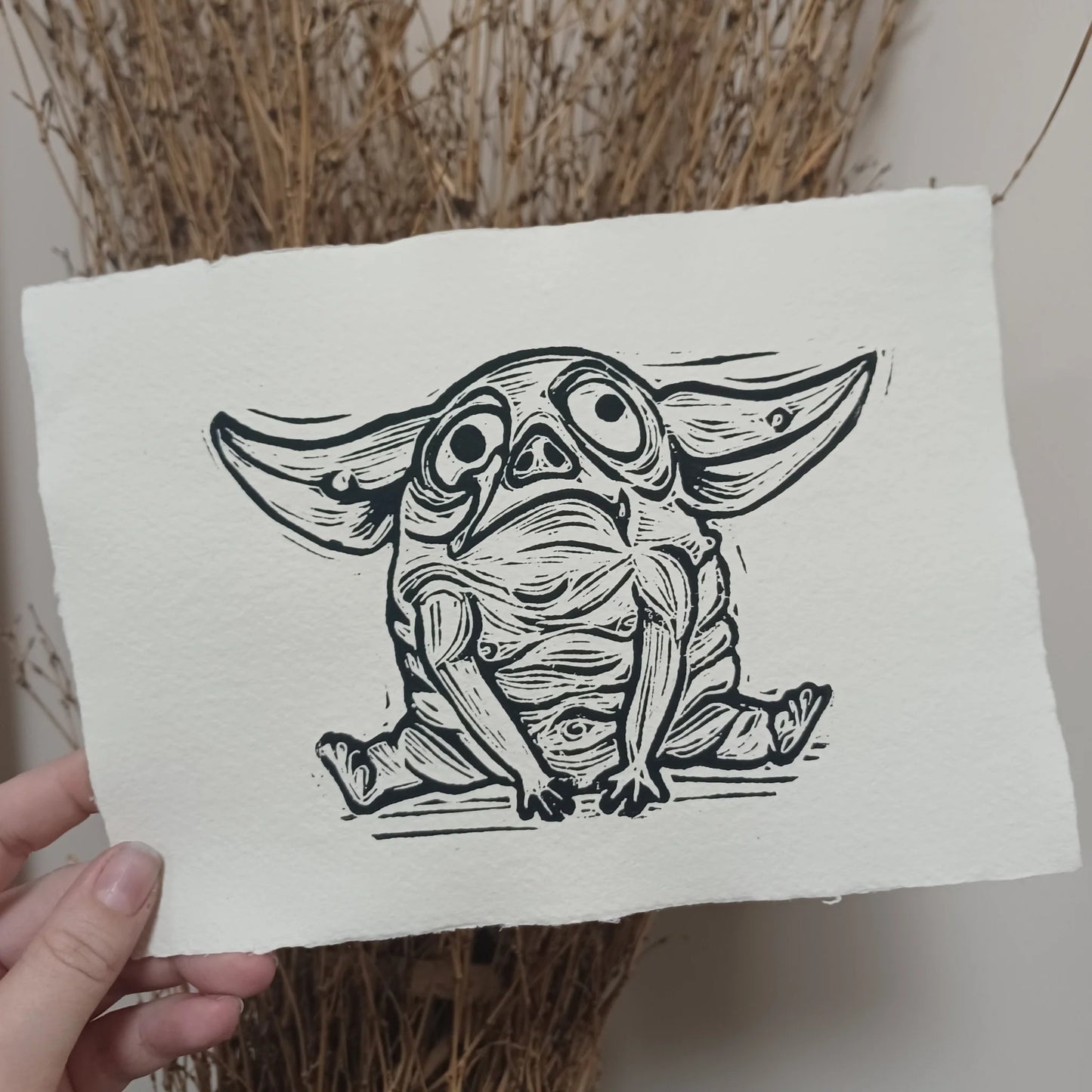 Squonk A5 Lino Print
