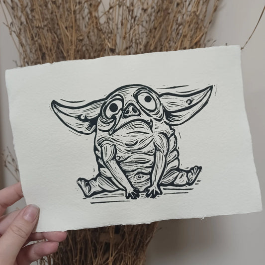 Squonk A5 Lino Print