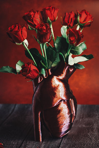 Anatomical Heart Vase - Red