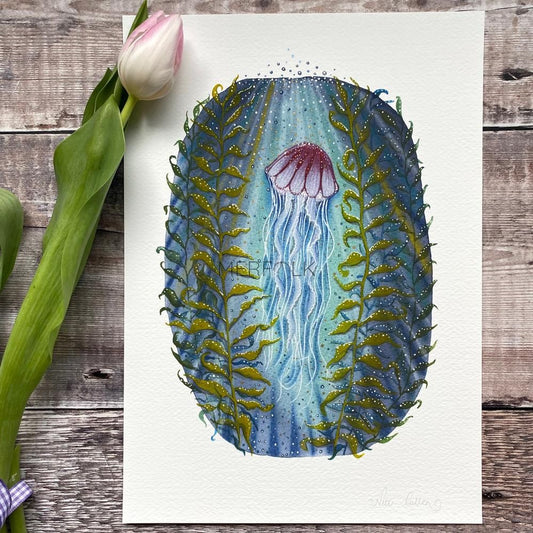 Light Bathing Jelly Print