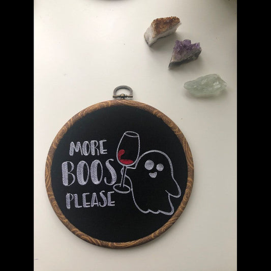 More Boos Please Embroidery