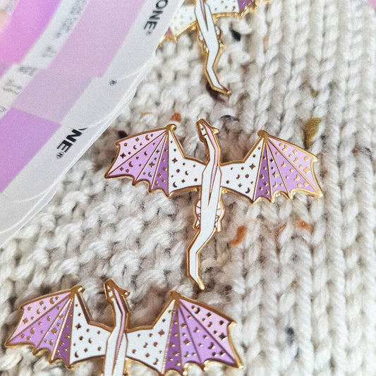Lavender Purple Dragon Enamel Pin