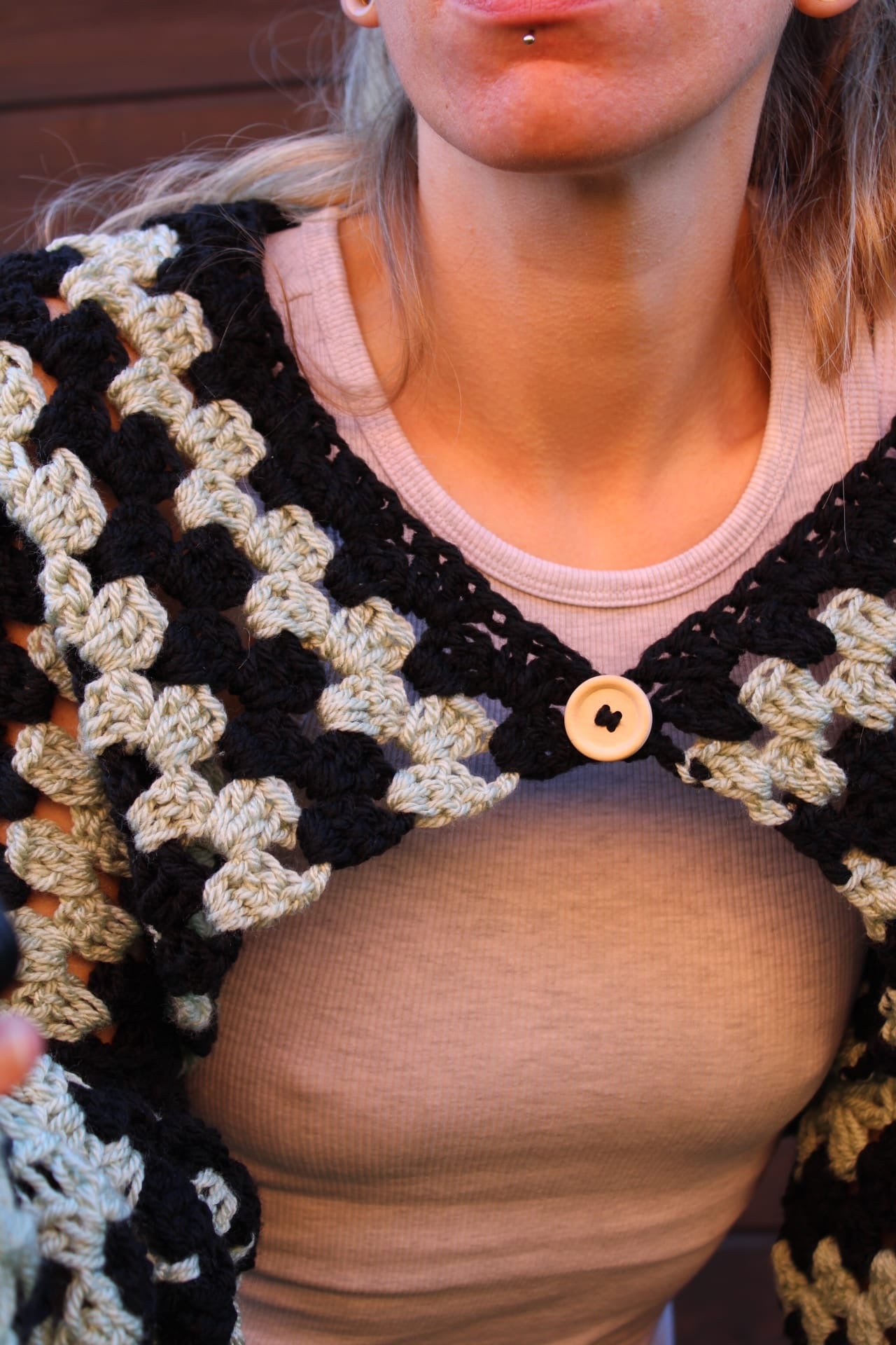 Cropped Crochet Cardigan