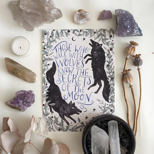 Walk with the Wolves Print