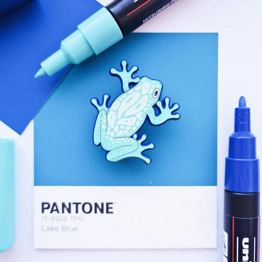 Blue Frog Pin