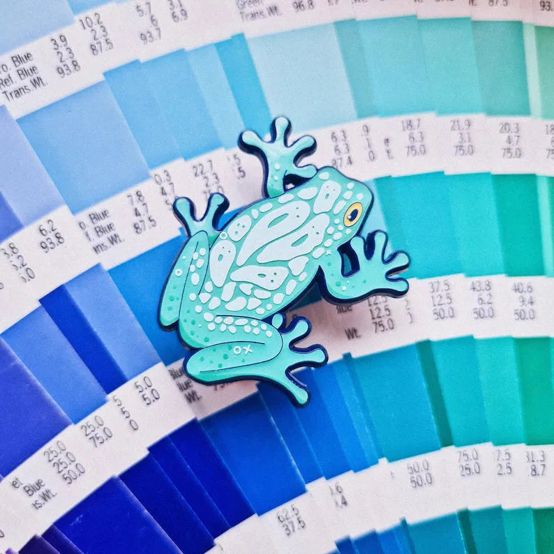 Blue Frog Pin